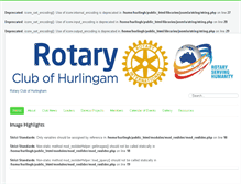 Tablet Screenshot of hurlinghamrotary.org